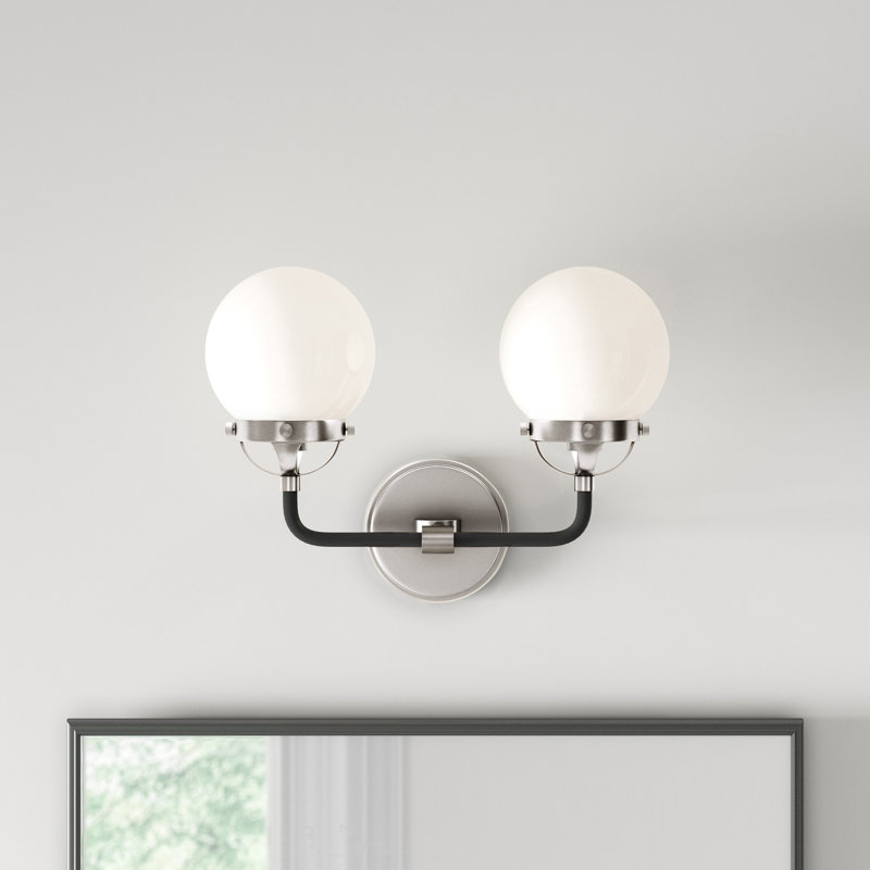 Newport 2 Light Frosted Vanity Light & Reviews Joss & Main